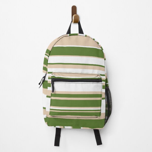 Item preview, Complex Stripes - White, Sand and Palm Green designed and sold by LAEC-Shop.