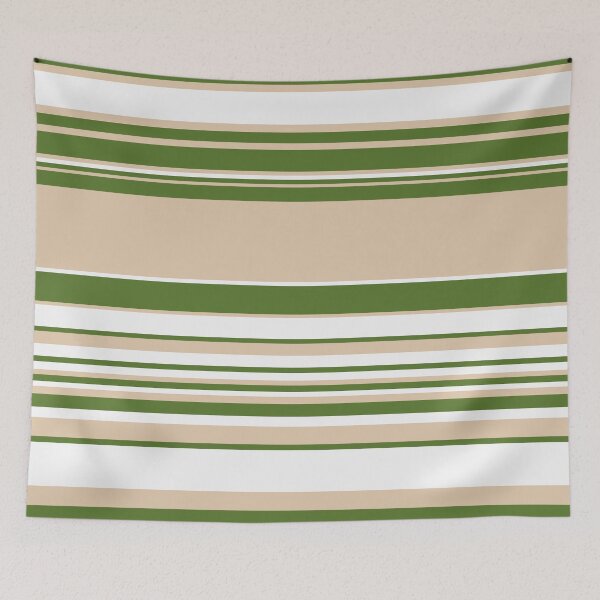 Item preview, Complex Stripes - White, Sand and Palm Green  designed and sold by LAEC-Shop.