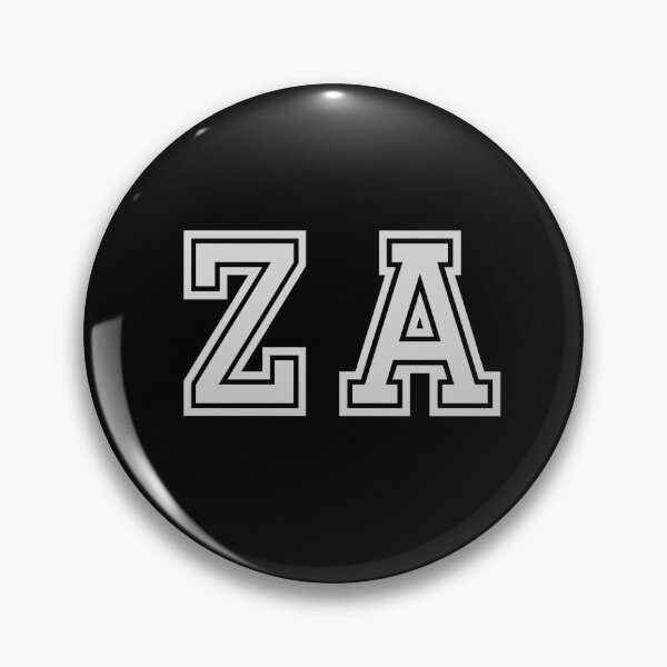 Item preview, Z.A. Varsity Initials | Varsity Letters | Black And White | Personalised Gift designed and sold by Avo And Sriracha.