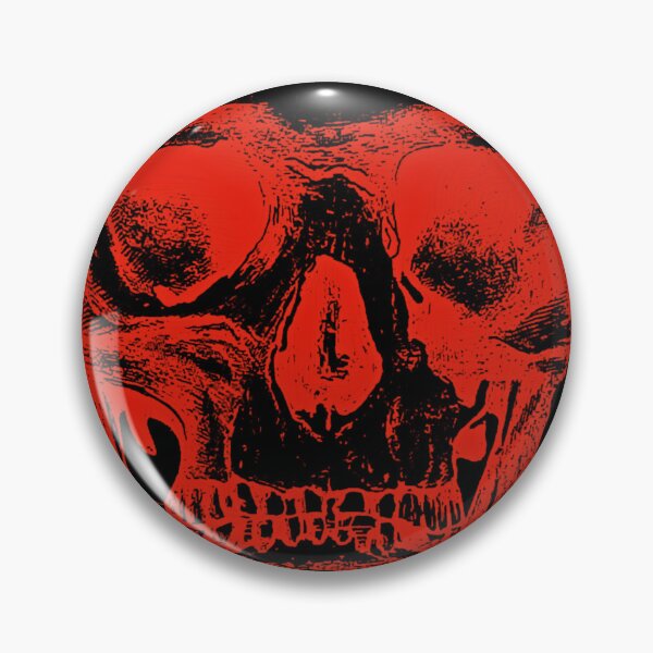 Item preview, Black Red Skull and Skulls: Edited Vintage Style Skull Engraving By Emma Dent (1877) designed and sold by TeachUrb.
