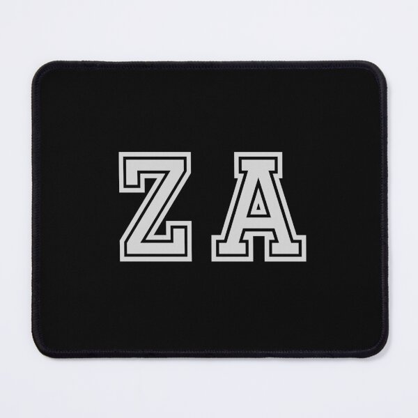 Item preview, Z.A. Varsity Initials | Varsity Letters | Black And White | Personalised Gift designed and sold by Avo And Sriracha.