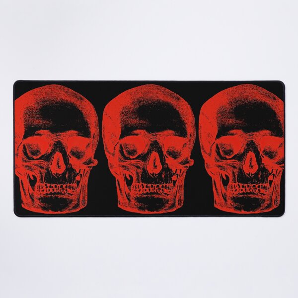 Item preview, Black Red Skull and Skulls: Edited Vintage Style Skull Engraving By Emma Dent (1877) designed and sold by TeachUrb.