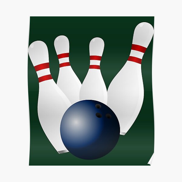 "Bowling Strike " Poster for Sale by Getcustomtel | Redbubble