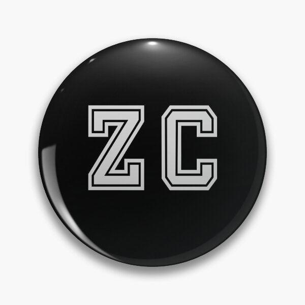 Item preview, Z.C. Varsity Initials | Varsity Letters | Black And White | Personalised Gift designed and sold by Avo And Sriracha.
