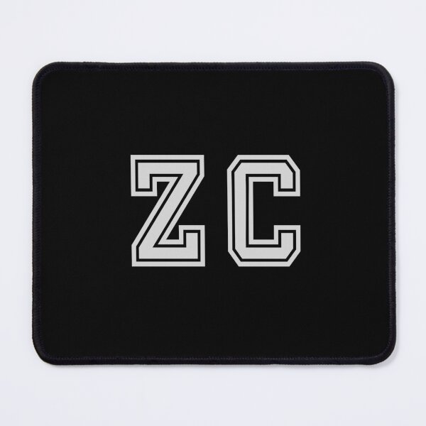 Item preview, Z.C. Varsity Initials | Varsity Letters | Black And White | Personalised Gift designed and sold by Avo And Sriracha.