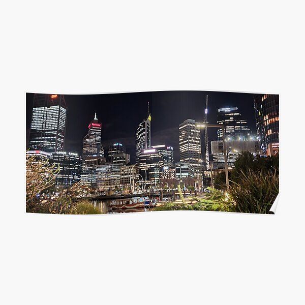 "Perth City of Lights" Poster for Sale by Manpad Redbubble