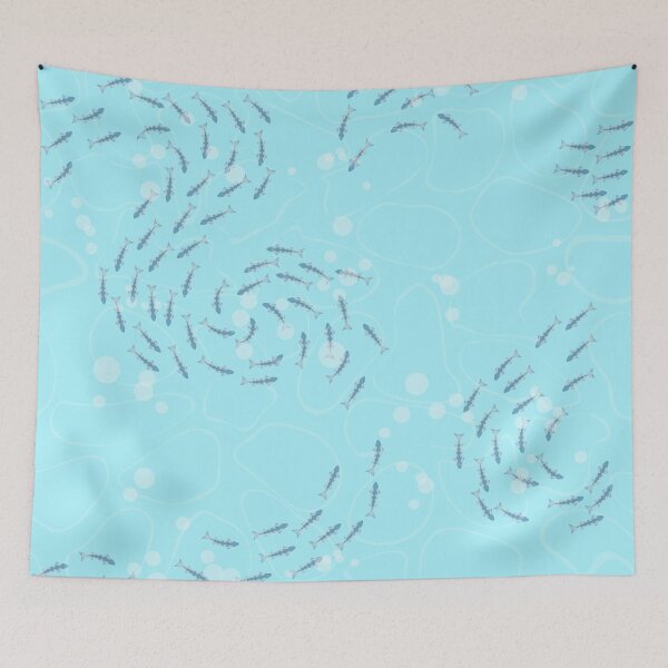 Item preview, Several small flocks of small gray-blue fish  designed and sold by ReflectedCrafts.