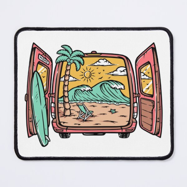Item preview, retro surf board summer car design designed and sold by Beeroclock.