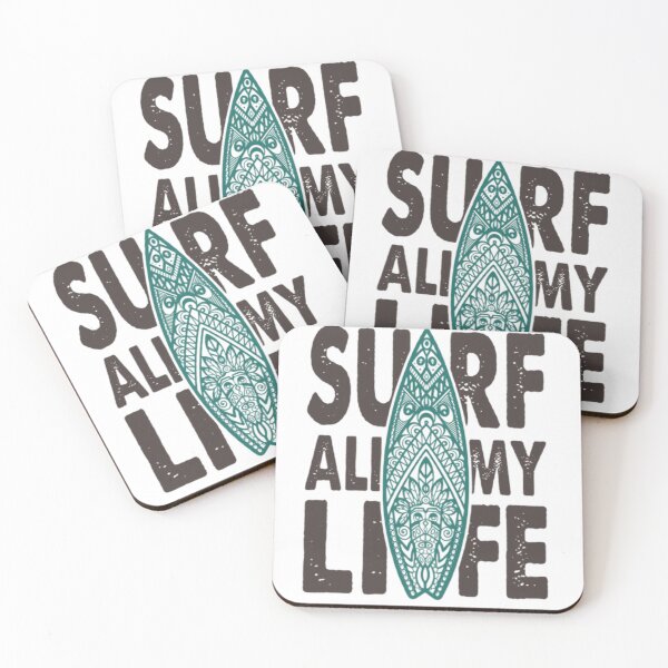 Item preview, surf all my life, surf board summer design designed and sold by Beeroclock.
