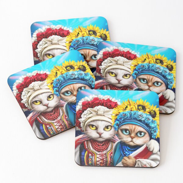 Item preview, Ukraine and Poland, cat character, friendship designed and sold by MaryshaArt.