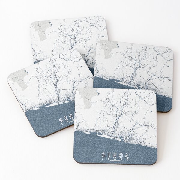 Item preview, Genoa City Map of Liguria, Italy - Coastal designed and sold by deMAP.