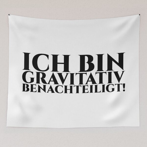 Item preview, I AM GRAVITATIVELY DISADVANTAGED - black lettering designed and sold by pASob-dESIGN.