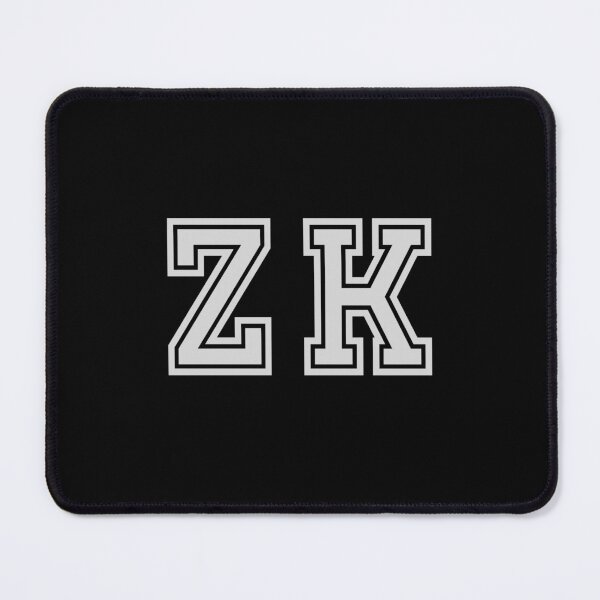 Item preview, Z.K. Varsity Initials | Varsity Letters | Black And White | Personalised Gift designed and sold by Avo And Sriracha.