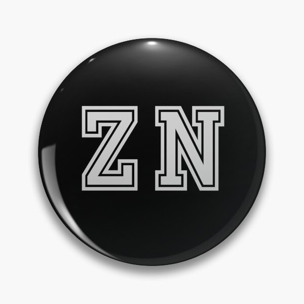 Item preview, Z.N. Varsity Initials | Varsity Letters | Black And White | Personalised Gift designed and sold by Avo And Sriracha.
