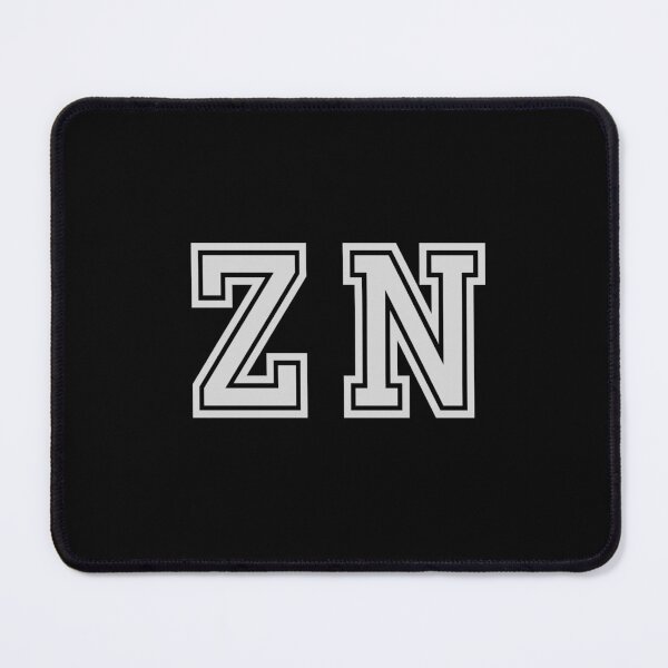 Item preview, Z.N. Varsity Initials | Varsity Letters | Black And White | Personalised Gift designed and sold by Avo And Sriracha.