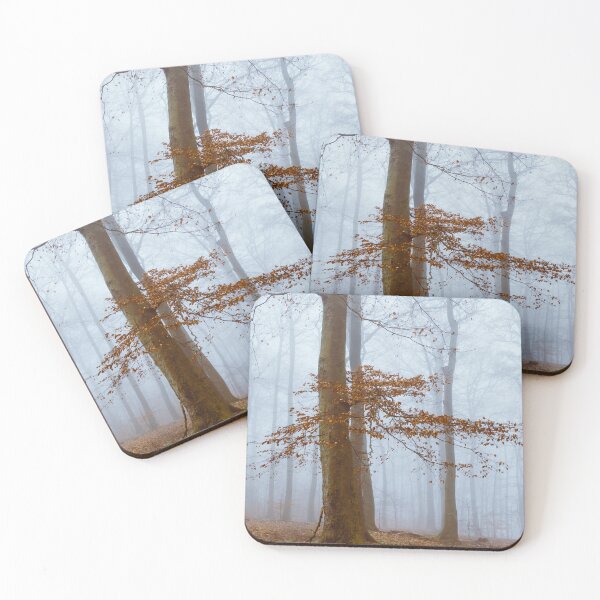 Artikelvorschau, Woodland Silence - Nebeliger Herbstwald entworfen und verkauft von Dyrk Wyst Redbubble Shop.