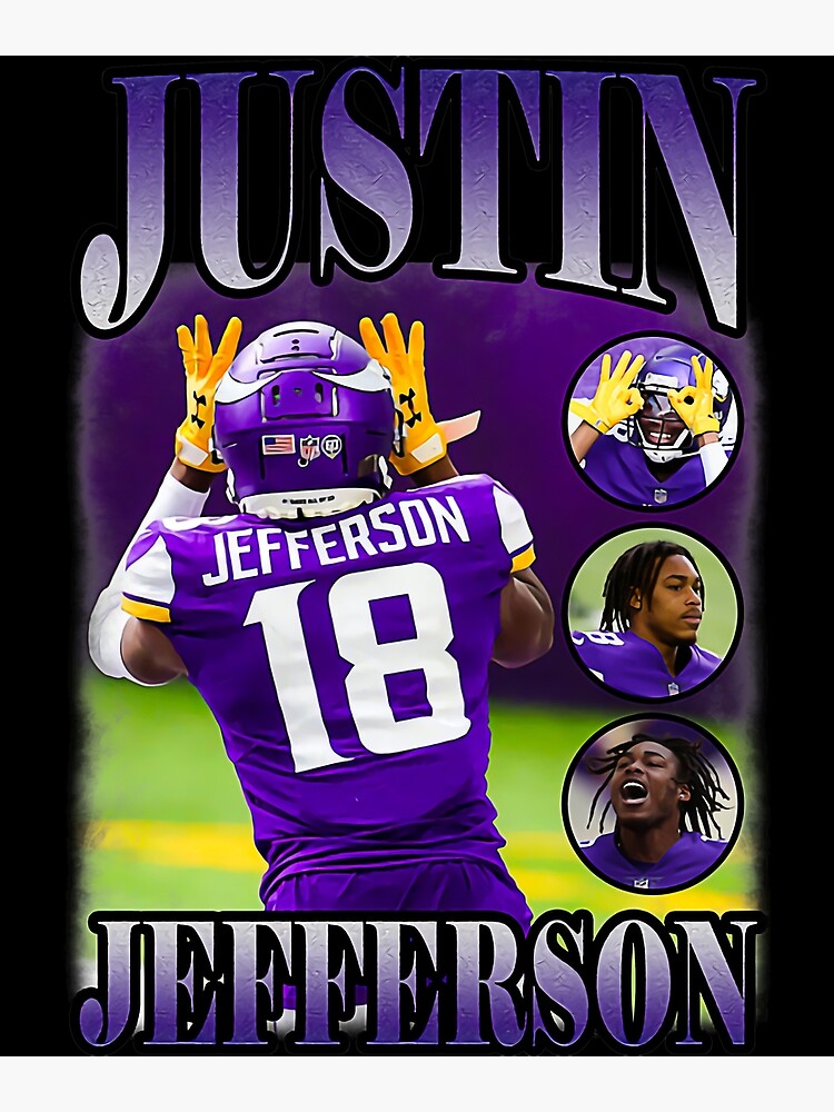 Justin Jefferson Jersey  Poster for Sale by LOSTandLO