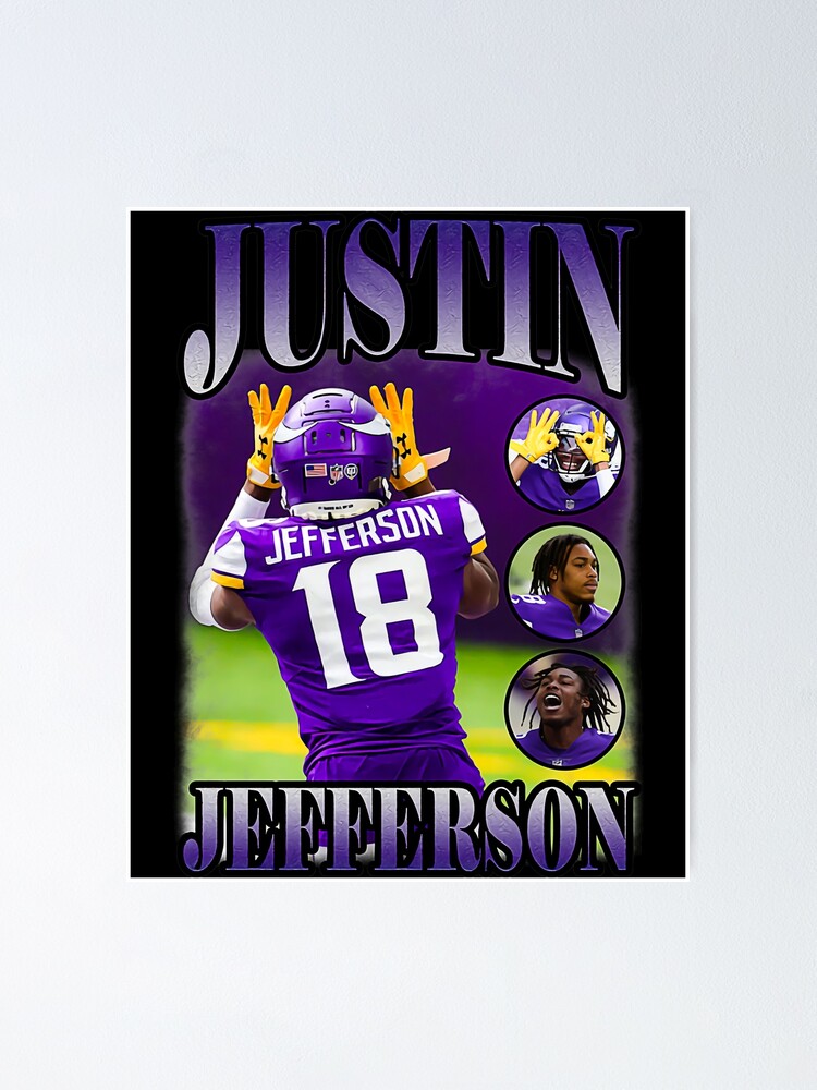 Justin Jefferson Jersey  Poster for Sale by LOSTandLO