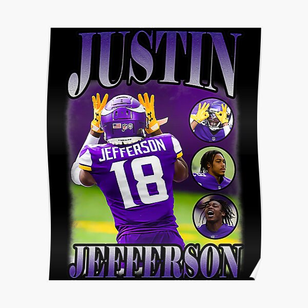 Justin Jefferson Jersey  Poster for Sale by LOSTandLO