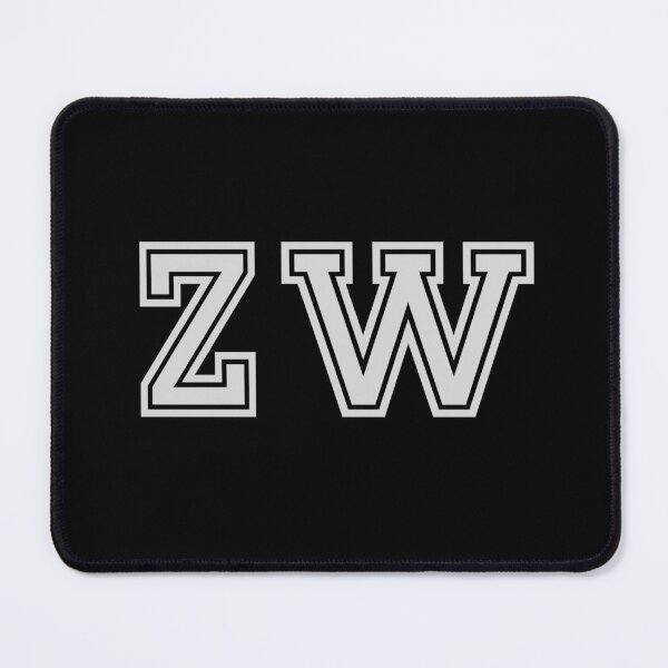 Item preview, Z.W. Varsity Initials | Varsity Letters | Black And White | Personalised Gift designed and sold by Avo And Sriracha.