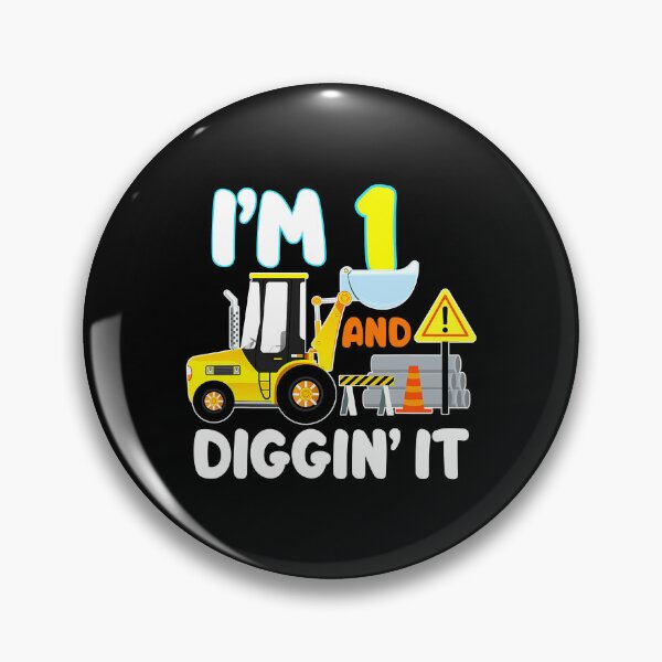 Item preview, Im 1 And Diggin It 1st Birthday Gift Construction Truck Party 1 Year Old Boy designed and sold by PameGraha.