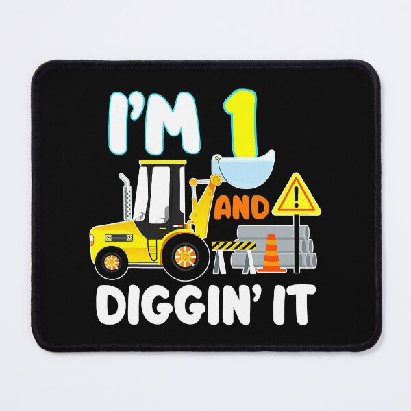 Item preview, Im 1 And Diggin It 1st Birthday Gift Construction Truck Party 1 Year Old Boy designed and sold by PameGraha.