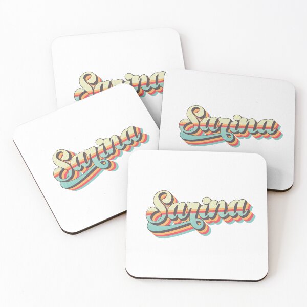 Item preview, Sarina name - cool 70s retro font surf style design designed and sold by NameTheory.