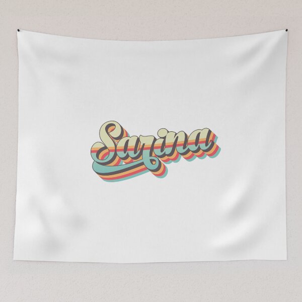 Item preview, Sarina name - cool 70s retro font surf style design designed and sold by NameTheory.