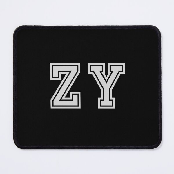 Item preview, Z.Y. Varsity Initials | Varsity Letters | Black And White | Personalised Gift designed and sold by Avo And Sriracha.