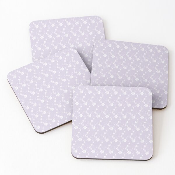 Item preview, Bridgerton pastel floral print white on lilac designed and sold by Fibracreativa.