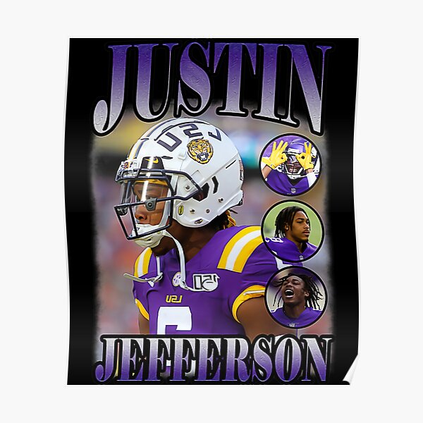 Justin Jefferson Jersey  Poster for Sale by LOSTandLO