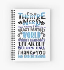 Theatre Nerd. Love Theatre. Spiral Notebook