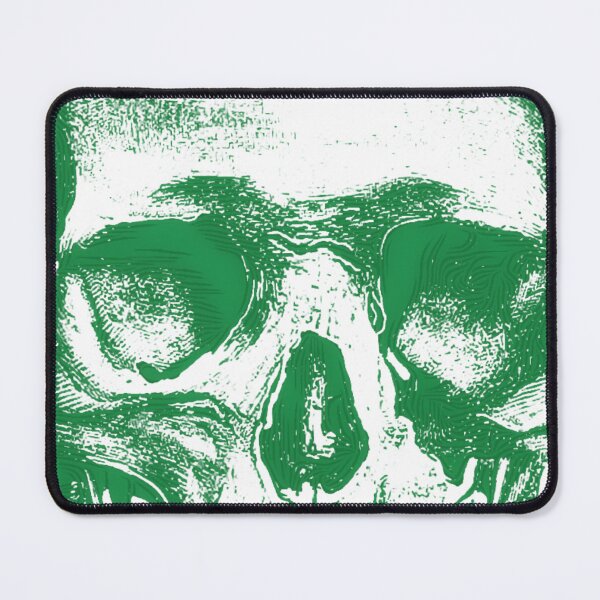 Item preview, Colorful Green Skull and Skulls: Edited Vintage Style Skull Engraving By Emma Dent (1877) designed and sold by TeachUrb.