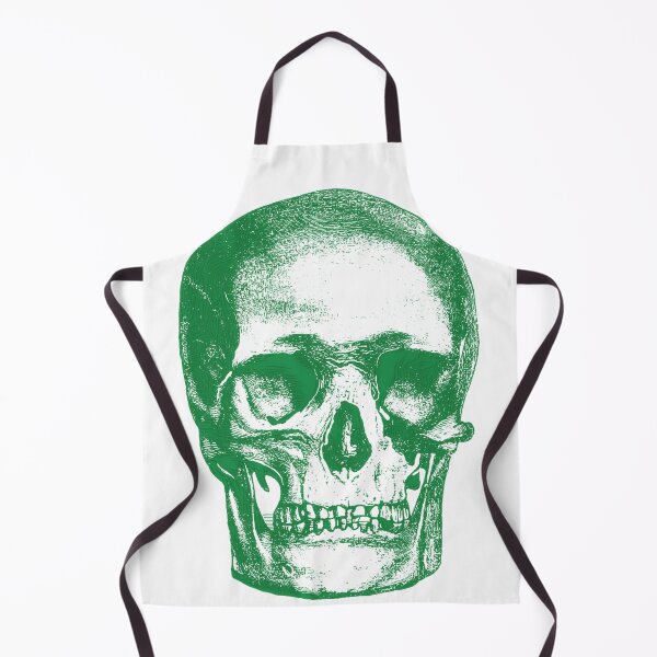 Item preview, Colorful Green Skull and Skulls: Edited Vintage Style Skull Engraving By Emma Dent (1877) designed and sold by TeachUrb.