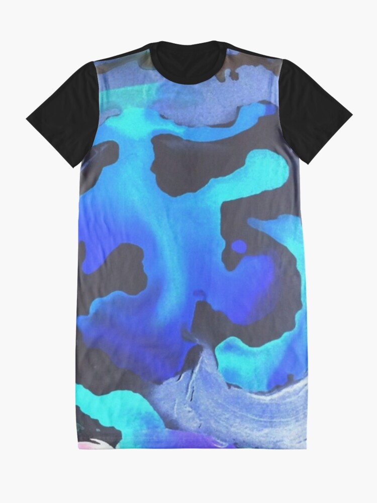 Alternate view of Swim with the Mermaids in the Great Natural Deep Blue Sea Graphic T-Shirt Dress