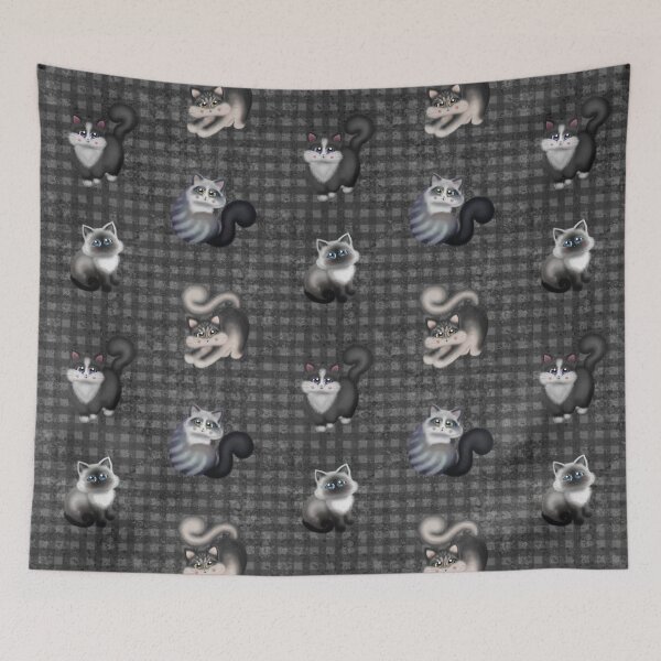 Item preview, Cute Kittens on a Dark Background designed and sold by DeneboArt.