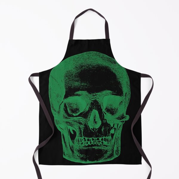 Item preview, Black Green Skull and Skulls: Edited Vintage Style Skull Engraving By Emma Dent (1877) designed and sold by TeachUrb.