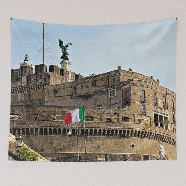 Item preview, Mausoleum of Hadrian Castle of the Holy Angel, Italian Flag, Rome Italy designed and sold by worldways.