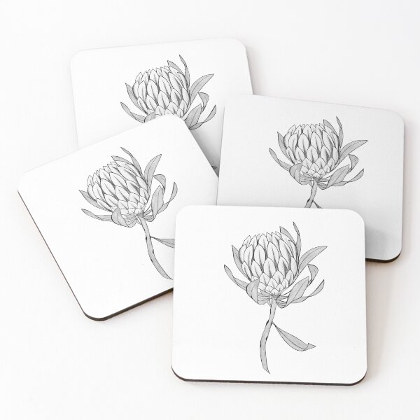 Item preview, protea flower detailed sketch hand drawn. flower tattoo idea designed and sold by Sunshine2504.