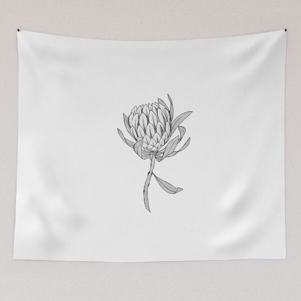 Item preview, protea flower detailed sketch hand drawn. flower tattoo idea designed and sold by Sunshine2504.