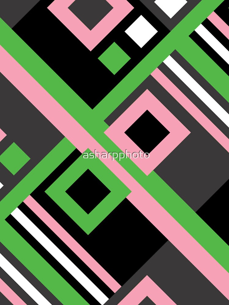 Pink and Green aka 2 tone color block Sticker for Sale by asharpphoto