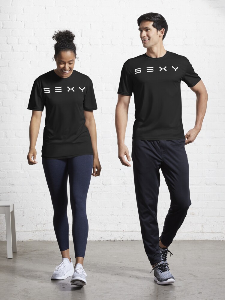 Thumbnail 1 von 7, Funktionsshirt, S3xy Tesla Cars Sexy Modell S, 3, X und Y T-Shirt mit weißem Aufdruck designt und verkauft von LeonaHertle.