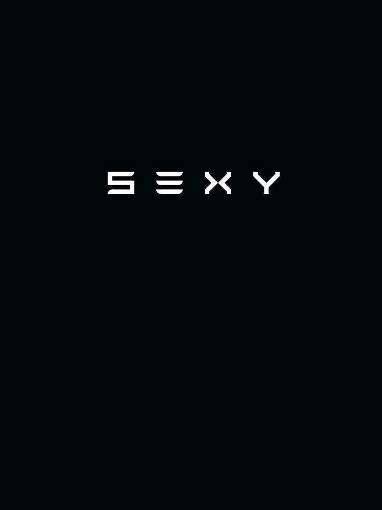 Thumbnail 5 von 5, Grafik T-Shirt, S3xy Tesla Cars Sexy Modell S, 3, X und Y T-Shirt mit weißem Aufdruck designt und verkauft von LeonaHertle.
