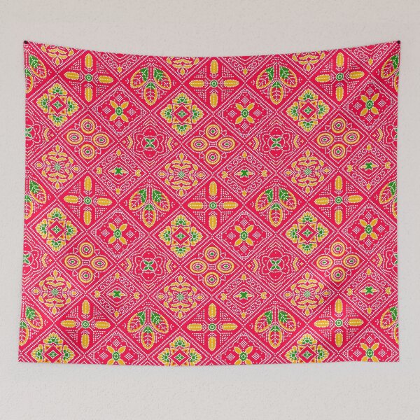 Item preview, red bandhani designed and sold by ritusdesigns.