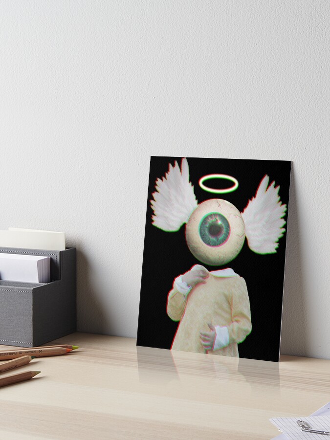 Weirdcore Aesthetics Dreamcore Glitch Eyed Strawberry | Art Board Print