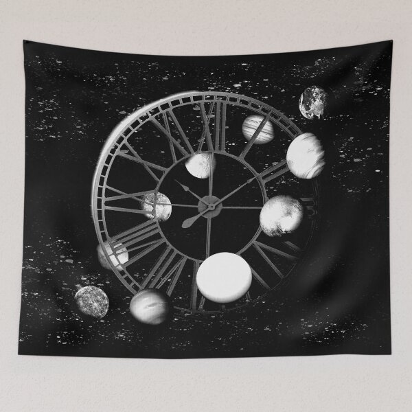 Item preview, Sci-fi collage space clock designed and sold by LucaLeeDesign.