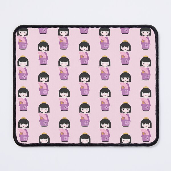 Item preview, Japanese Kokeshi Doll Purple Pattern designed and sold by StudioShine.