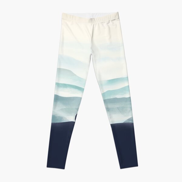 Girl looks at the mountains Leggings