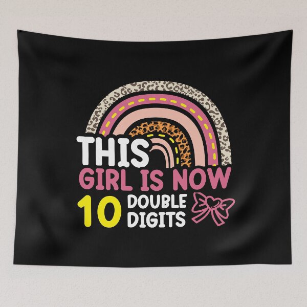 Item preview, This Girl is Now 10 Double Digits Birthday Boho Rainbow designed and sold by TH3--DESIGNER.