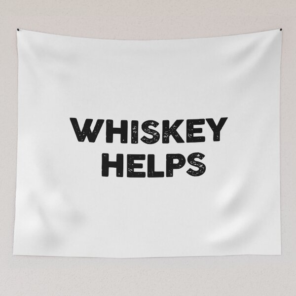 Item preview, Whiskey Helps Sticker designed and sold by MogTerrance.